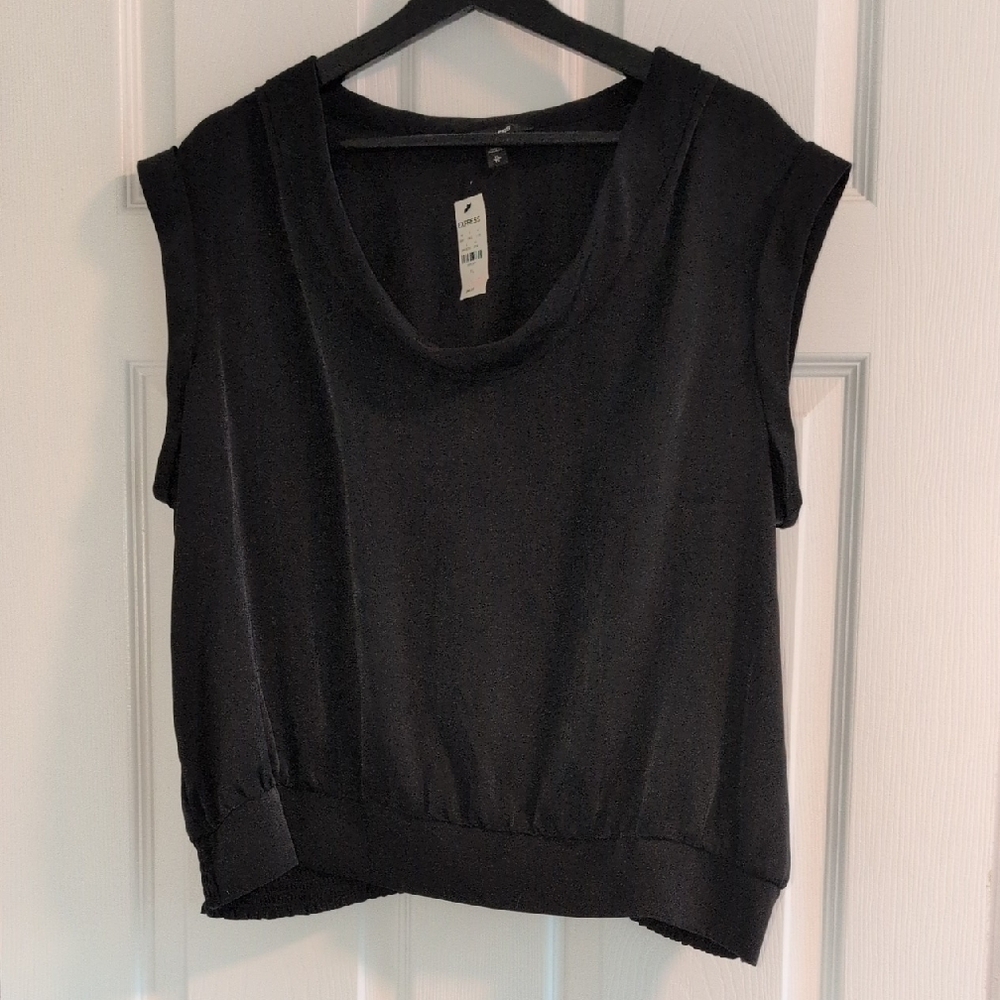 Express Black Sleeveless Crop Top